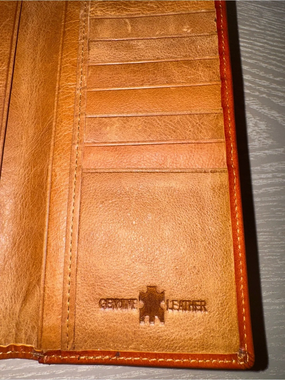 Urbalabs Mens Long Wallet Basketweave Tooled Leather Longhorn Concho Studded
